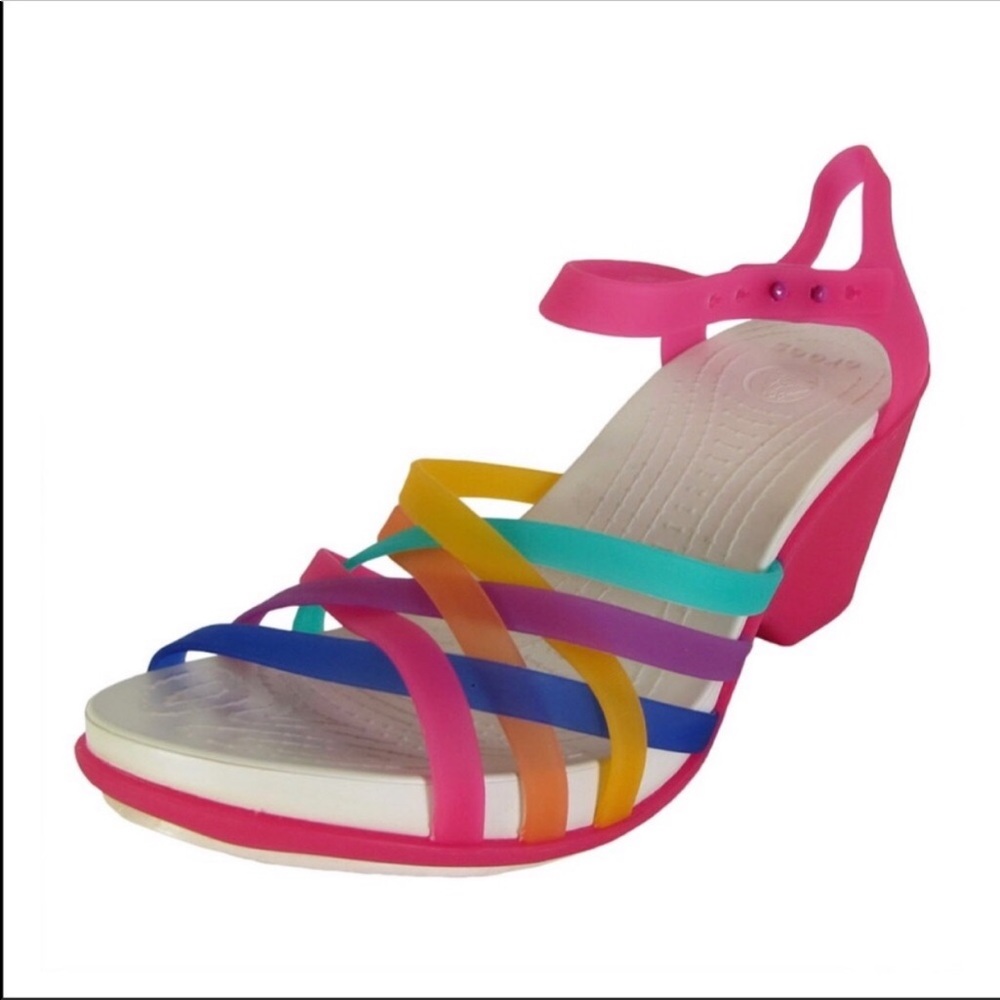 RATED 5  ⭐️ Crocks huarache sandals wedges